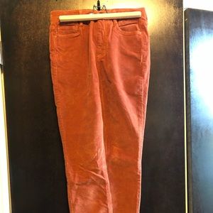 Free people orange skinny corduroy pants